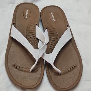 Okabashi Women's Sandals in White and Brown